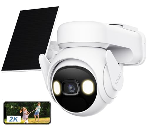 Imou 360° Solar Überwachungskamera Aussen Akku, 2K 15000mAh WLAN IP Kamera Outdoor mit KI-Personenerkennung, Automatische Verfolgung, Farbnachtsicht-20M, IP66, Alexa von Imou