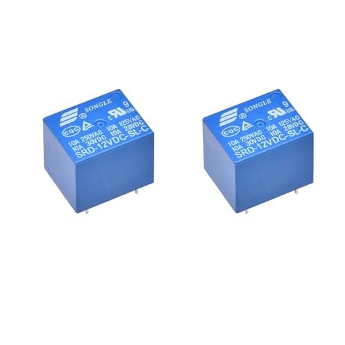 2 Stück Songle Relais relay SRD-12VDC-SL-C Miniatur Print Relais 10A (3V) von Imoumou