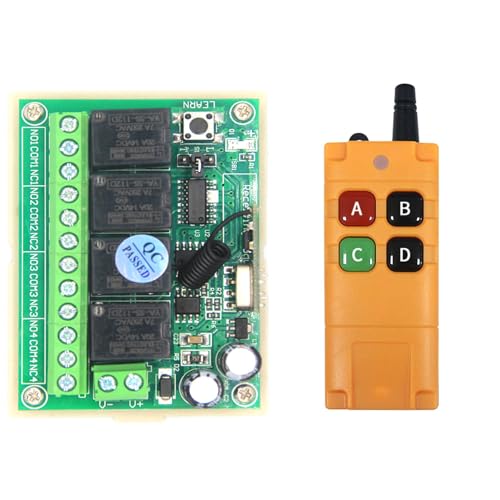 4-kanal-drahtloser 12V 24V Fernsteuerungsschalter Zugangskontrolle Fernbedienung Straßentor Licht motor fan Funkschalter Mit industrieller wasserdichter Fernbedienung (12v) von Imoumou