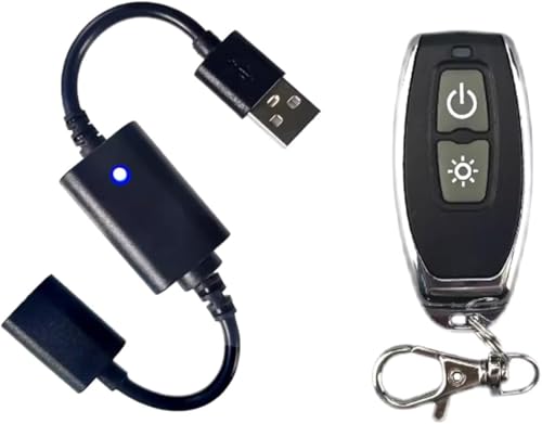 USB-Fernbedienung Schalter mit metall Fernbedienung Handsender 5V kleine Nachtlicht Fan LED-Lichtstreifen mit Netzteil, Powerbank drahtlose Fernbedienung Kabel frei anschließen von Imoumou