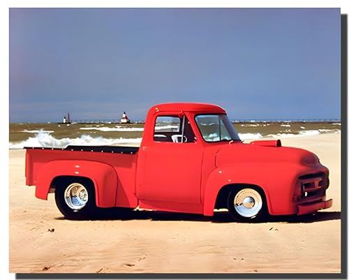 Ford F-100 Harley Koopman Vintage Pickup Truck Art Print Poster (16 x 20) von Impact Posters Gallery