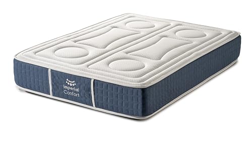 Imperial Confort Viscomfort Viskoelastische Matratze, 30 cm, maximale Passform und Festigkeit, atmungsaktiv, 135 x 190 cm, Memory-Schaum Kern Hr, Weiß-Grün, 135x190 von Imperial Confort