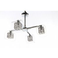 Impex Avignon Glas/geflochtener Drahtwürfel 4-armige hängende Deckenleuchte von IMPEX LIGHTING