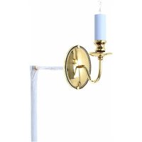 Impex Georgian Kerzen-Wandlampe aus poliertem Messing von IMPEX LIGHTING