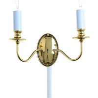 Impex Georgian Kerzen-Wandlampe aus poliertem Messing von IMPEX LIGHTING