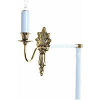 Impex Lighting - Impex Goodwood 1 Kerzen-Wandlampe aus poliertem Messing von IMPEX LIGHTING