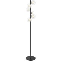 Impex Remy 6-flammige Stehlampe Chrom Schwarz von IMPEX LIGHTING