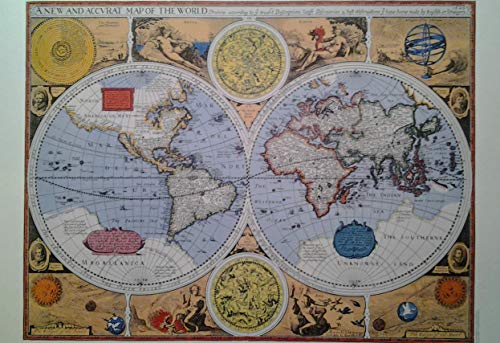 Historische Weltkarte von 1626 | UK Import Plakat, Poster [61 x 91,5 cm] von Import Poster