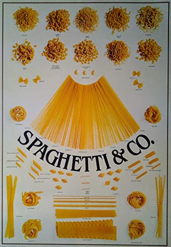 Spaghetti & Co.: Pasta, Nudeln, 55 Pastasorten mit Namen | Italien Import Plakat, Poster [68 x 98 cm] von Import Poster