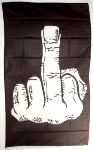 FLagge Fahne Stinkefinger Fuck Off 90x150cm FLagge Fahne Stinkefinger Fuck Off 90x150cm von Import