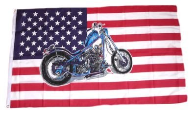 Fahne / Flagge USA - Motorrad NEU 90 x 150 cm Flaggen Fahne / Flagge USA - Motorrad NEU 90 x 150 cm Flaggen von Import