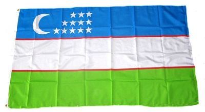 Fahne Flaggen USBEKISTAN 150x90cm von Import