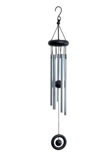 Windklangspiel, 5 Röhren, silb./schwarz, ca. 40 cm von Importeur Trends - Claus Lehmann
