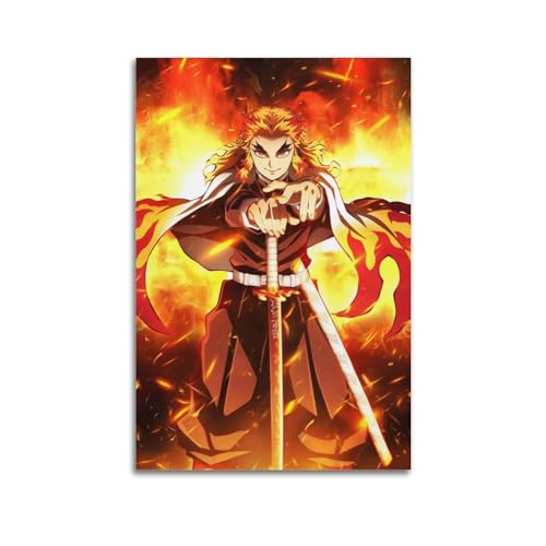 Impr Anime-Poster, Motiv: Demon Slayer Purgatory Anjuro, dekoratives Gemälde, Leinwand, Wandposter und Kunstdruck, moderne Familienschlafzimmer-Dekoration, Poster, 30 x 45 cm von Impr