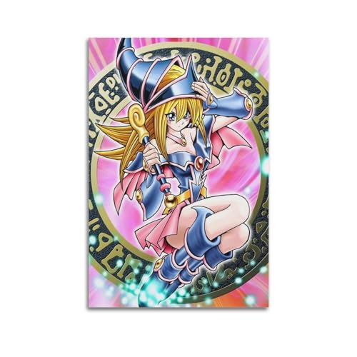 Impr Dark Magician Girl-Karten-Poster, dekoratives Gemälde, Leinwand-Wandposter und Kunstdruck, modernes Familienschlafzimmer-Dekor-Poster, 30 x 45 cm von Impr