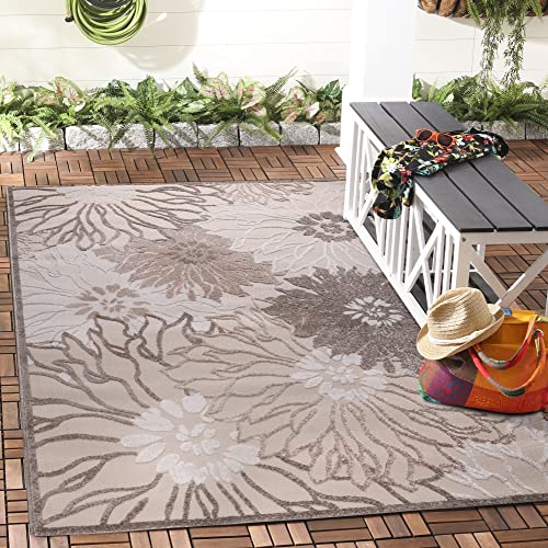 Impression Outdoor Teppich Wetterfest - Balkon Teppich Wasserabweisend - Teppich für den Innen und Außenbereich, Terrasse, Garten, Wohnzimmer, Bad oder Küche - Creme, 60 x 110 cm von Impression