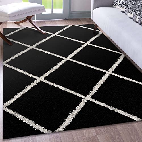 Impression Teppich Weicher Flächenteppich, Luxus Muster Teppich, Hochwertiger Schlafzimmerteppich, Wohnzimmerteppich, Küche - Schwarz, Größe:80x150 cm Impression Teppich Weicher Flächenteppich, Luxus Muster Teppich, Hochwertiger Schlafzimmerteppich, Wohnzimmerteppich, Küche - Schwarz, Größe:80x150 cm von Impression