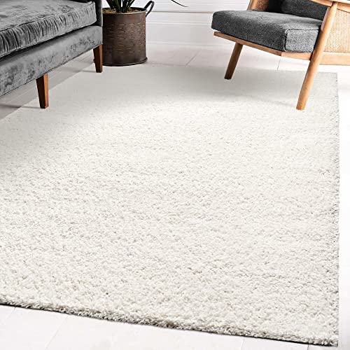 Impression Wohnzimmerteppich - Hochwertiger Öko-Tex zertifizierter Flächenteppich - Solid Color Teppich Creme - Größe 160x230 von Impression