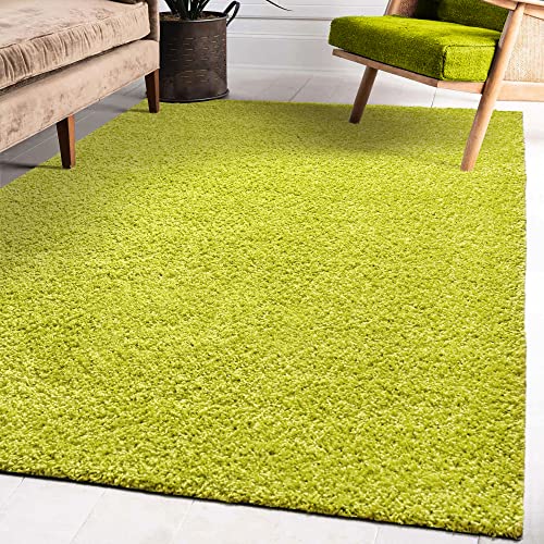 Impression Wohnzimmerteppich - Hochwertiger Öko-Tex zertifizierter Flächenteppich - Solid Color Teppich Hellgrün - Größe 140x200 von Impression