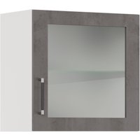 IMPULS KÜCHEN Glashängeschrank ""Prag", Breite/Höhe: 50 oder 60/57,9 cm" vormontiert, mit Glasdrehtür, mit verstellbarem Glasfachboden von Impuls Küchen