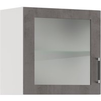 IMPULS KÜCHEN Glashängeschrank ""Prag", Breite/Höhe: 50 oder 60/57,9 cm" vormontiert, mit Glasdrehtür, mit verstellbarem Glasfachboden von Impuls Küchen