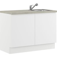 IMPULS KÜCHEN Mehrzweckschrank-Set "Warschau", (6 St., Spülenschrank und Wäschekorbschrank, Breite 120 cm), Vielfältige Varianten verfügbar; kombinierbar mit anderen Artikeln von Impuls Küchen