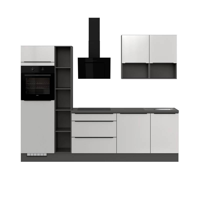 Impuls Küchen Küchenzeile IBZ42807P 280 cm Weiß ohne E-Geräte von Impuls Küchen