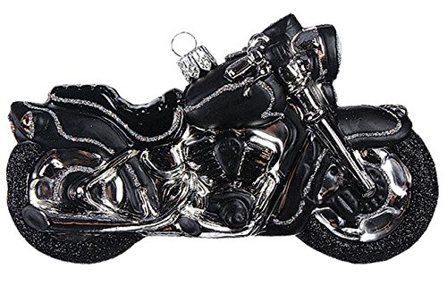 Gartenschätze Christbaumschmuck-Weihnachtskugel-Motorrad schwarz von Impuls