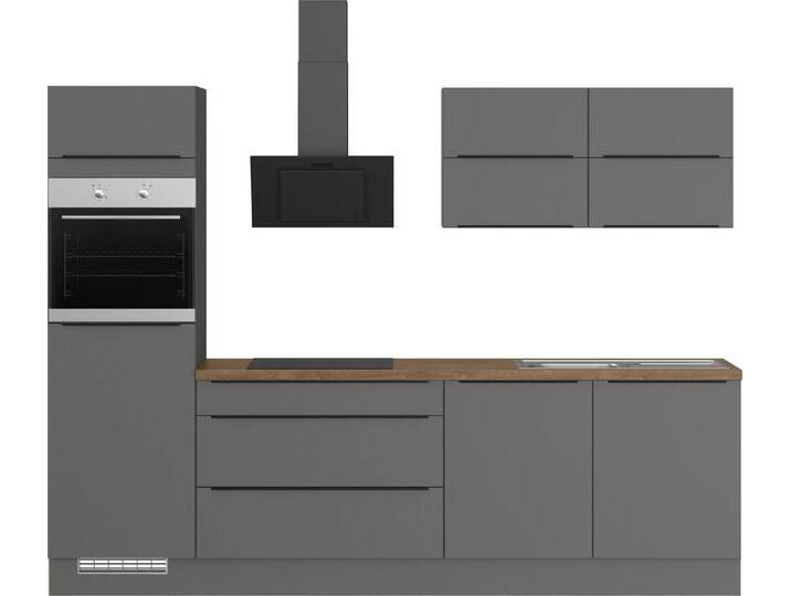 IMPULS KÜCHEN Küchenzeile Toledo , Ausrichtung wählbar, Schubkästen mit Soft-Close, vormontiert, Breite 280 cm, grau, ohne E-Geräte von Impuls