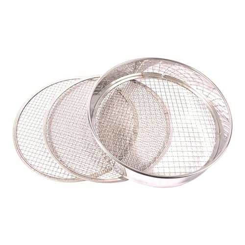Feinmaschiges Sieb - Boden-Kompost-Sieb-Set,Edelstahl-Mehl-Backsieb, Küchensieb mit austauschbarem Sieb für Früchte, Quinoa Feinmaschiges Sieb - Boden-Kompost-Sieb-Set,Edelstahl-Mehl-Backsieb, Küchensieb mit austauschbarem Sieb für Früchte, Quinoa von Imtrub