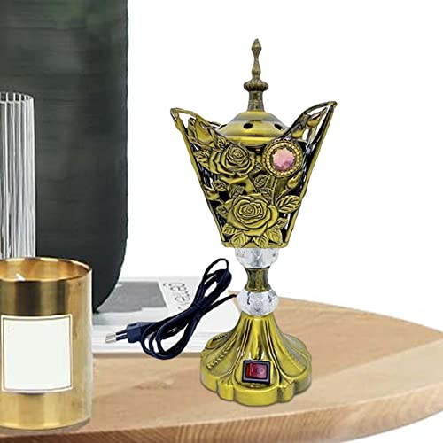 Imtrub Arabischer Weihrauchbrenner | Elektrischer Weihrauchbrenner aus Metall im arabischen Stil | Retro-Räuchergefäß für orientalische Duft-Aromatherapie-Ornamente Imtrub Arabischer Weihrauchbrenner | Elektrischer Weihrauchbrenner aus Metall im arabischen Stil | Retro-Räuchergefäß für orientalische Duft-Aromatherapie-Ornamente von Imtrub