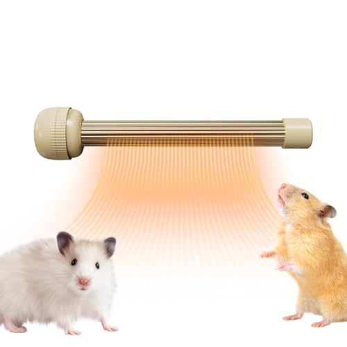 Imtrub Beheizte Vogelstange,Beheizter Sitzast Vogelkäfigwärmer Für Den Winter - Anti-Brandschutz Warme Haustierbedarf Für Hamster Kaninchen Sittiche Sugar Gliders Kanarienvögel Unzertrennliche von Imtrub
