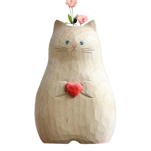 Imtrub Blumentopf Katze Deko, für Zimmerpflanzen und Blumen, Pflanztopf als Tischdeko, Pflanzen Deko und Wohnzimmer Deko, Tolles Geschenk für Katzenliebhaber, 10 x 15cm von Imtrub