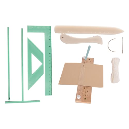 Imtrub Buch-Neubindungsset | Holz-Signaturlochwerkzeug Bucheinband-Set,Tragbarer Heftnäher Bastelbedarf Für Kinder, Enthusiasten, Schüler & Erwachsene Schule Unterricht Zuhause Ordner Notizbücher von Imtrub