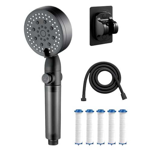 Imtrub Duschkopf Mit Handbrause | Hochdruck Duschkopf Mit 5 Sprühmodi Und Filter | Badezimmer Haustiere Dusche Für Apartment Camping von Imtrub