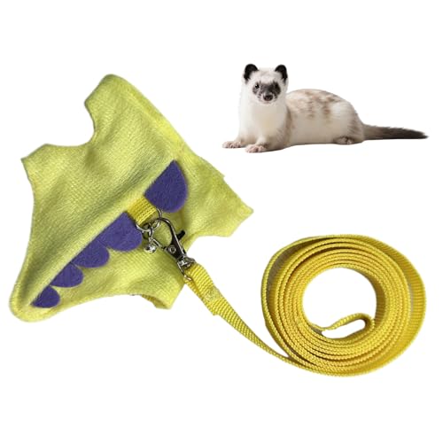 Imtrub Frettchen Geschirr Und Leine - Kleintier Geschirr Leine Für Kaninchen Frettchen - Sanftes Bequemes Kleintier Kleidung Für Kätzchen Chinchilla Outdoor Abenteuer von Imtrub