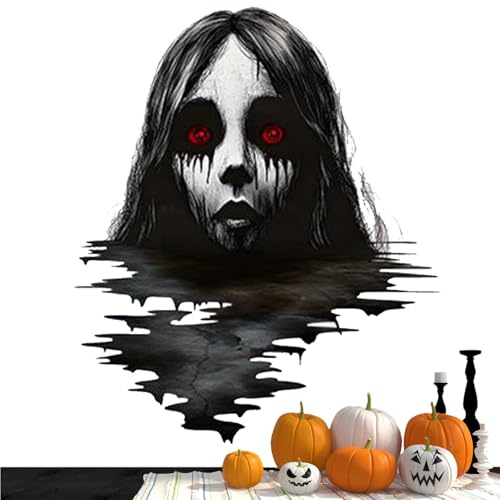 Imtrub Halloween Bodenaufkleber,3D Fensterfolie | Abnehmbare Wandkleber Für Fenster Und Fußboden Halloween Deko Für Wohnbereiche von Imtrub