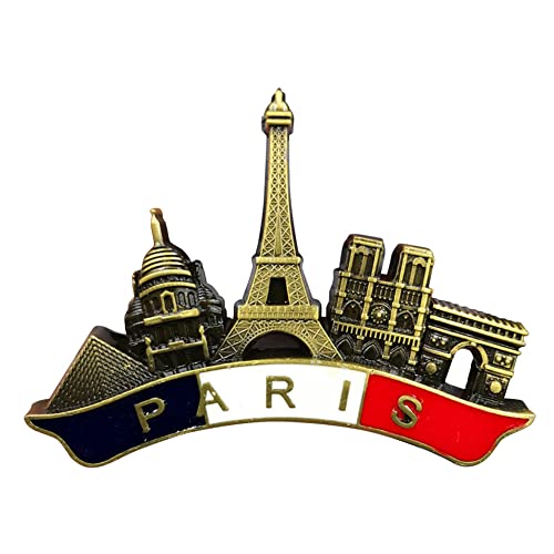 Imtrub Retro Paris Kühlschranktür Aufkleber,3D Retro Paris Aufkleber für Kühlschrank - Simulation Retro Paris Cartoon Magnete Home Decor Souvenirs von Imtrub