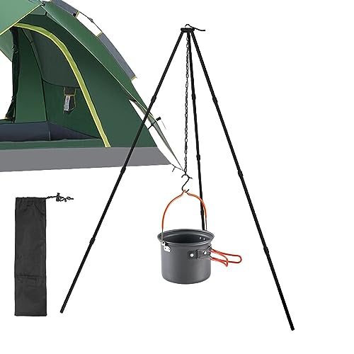 Imtrub Stativ zum Kochen über dem Feuer | Zubehör für Lagerfeueröfen,Leichtes Herdstativ, Camp-Stativ, faltbar, für Rucksackreisen, verstellbare Hängekette, Aluminiumlegierung Imtrub Stativ zum Kochen über dem Feuer | Zubehör für Lagerfeueröfen,Leichtes Herdstativ, Camp-Stativ, faltbar, für Rucksackreisen, verstellbare Hängekette, Aluminiumlegierung von Imtrub