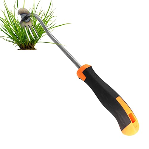Imtrub Unkrautstecher | Hand-Unkrautvernichter, Wurzelziehwerkzeug mit 4 Zähnen | Garten-Unkraut-Entferner-Werkzeug mit langem Griff für Hof, Terrasse, Garten von Imtrub