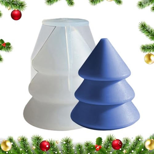 Imtrub Weihnachtsbaum Form | Baumförmige Silikonform Deko Für Zuhause | Dekoration Antihaft Handwerk Werkzeug für Gips Wohnkultur Epoxy Harz Seife Kerzen von Imtrub