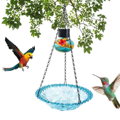 Imtrub Wildvogelfutterstelle - Kleines Vogelbad - Hängbarer Rostfreier Wetterfester Vogeltränke Für Zaun Geländer Terrasse Balkon Garten Hinterhof von Imtrub