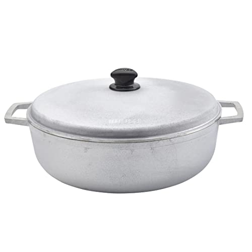 IMUSA USA 17,9 Qt Jumbo Traditioneller kolumbianischer Caldero (Dutch Oven) zum Kochen und Servieren, Silber, 17,9 Quart von Imusa