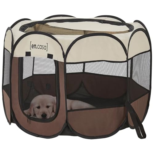 In And OutdoorMatch Paolo-up Bench Milani - 43x74x74 cm - for Animals - Brown and Cream - Dog Crate - Cat Crate - Animal Crate von In And OutdoorMatch