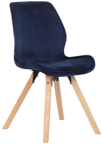 In And OutdoorMatch Stuhl Harriet - Blau - Esszimmerstuhl - Samt und Buchenholz - Hochwertige Polsterung - Dekostuhl - Stilvoller Esszimmerstuhl - Moderner Look von In And OutdoorMatch