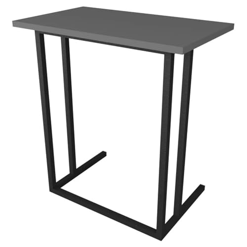 In and Outdoor Match Desk Naples - 65.5x60x35.5 - Black and Oak - MDF and Metal von In And OutdoorMatch