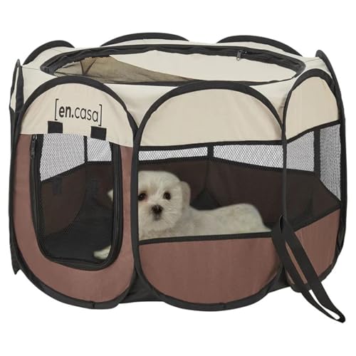In and OutdoorMatch Fold-Out Crate Luna - 58x91x91 cm - for Animals - Brown and Cream - Animal Crate - Dog and Cat In and OutdoorMatch Fold-Out Crate Luna - 58x91x91 cm - for Animals - Brown and Cream - Animal Crate - Dog and Cat von In And OutdoorMatch