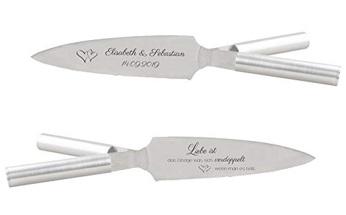 In Twees -Hochzeitstortenmesser mit 2 Griffen Edelstahl Tortenmesser Hochzeit NEU. inkl. Geschenkverpackung. Handgefertigt - Made in Germany seit 2009. LASERBESCHRIFTUNG Klinge zweiseitig Variante 3 In Twees -Hochzeitstortenmesser mit 2 Griffen Edelstahl Tortenmesser Hochzeit NEU. inkl. Geschenkverpackung. Handgefertigt - Made in Germany seit 2009. LASERBESCHRIFTUNG Klinge zweiseitig Variante 3 von In Twees