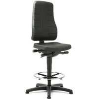 bimos Arbeitsdrehstuhl All-In-One Highline, PU-Schaum, mit Bodengleitern + Fußring, schwarz bimos Arbeitsdrehstuhl All-In-One Highline, PU-Schaum, mit Bodengleitern + Fußring, schwarz von bimos