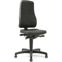bimos Arbeitsdrehstuhl All-In-One Highline, PU-Schaum, mit Rollen, schwarz von bimos
